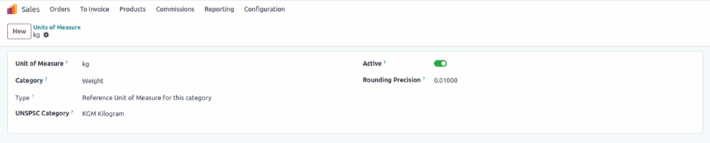 Odoo master Unitof measure