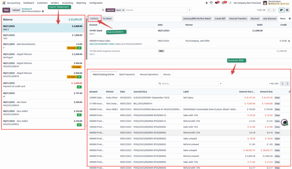 odoo account Bank-Reconciliation