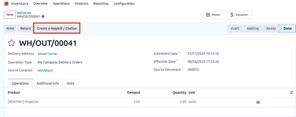 odoo delivery order ewaybill