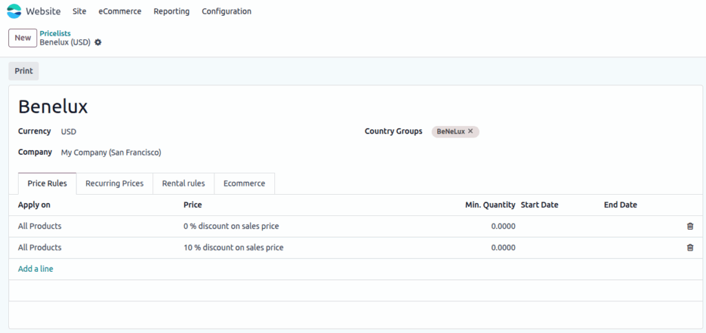 odoo eCommerce Benelux-