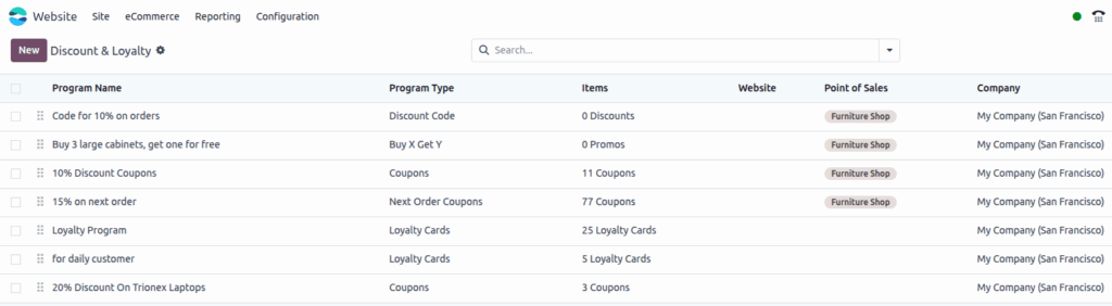 odoo eCommerce Discount-Loyalty