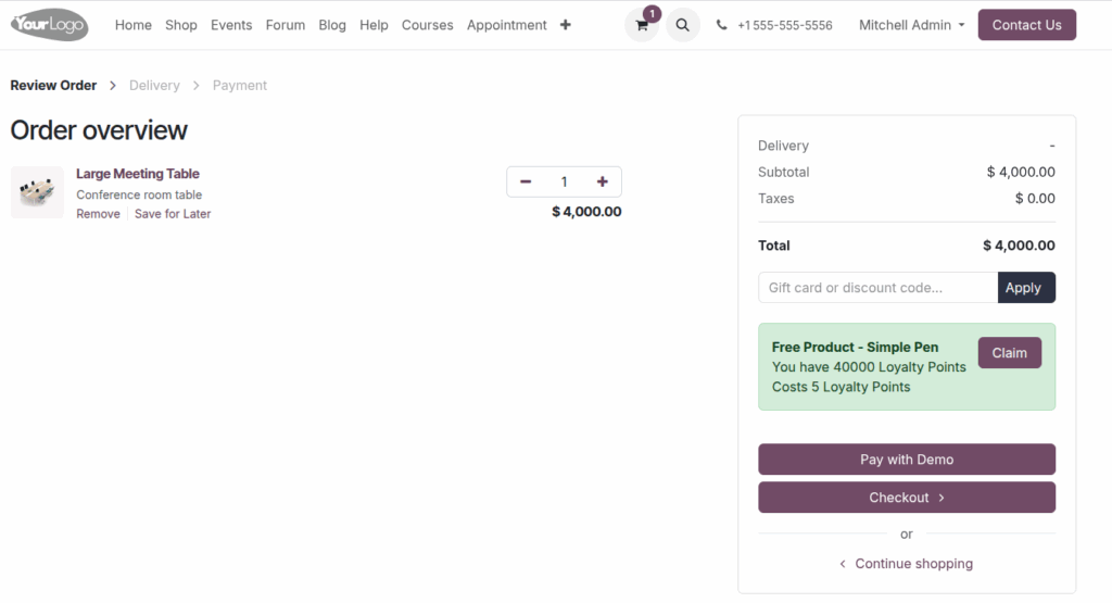 odoo eCommerce Without Warrenty