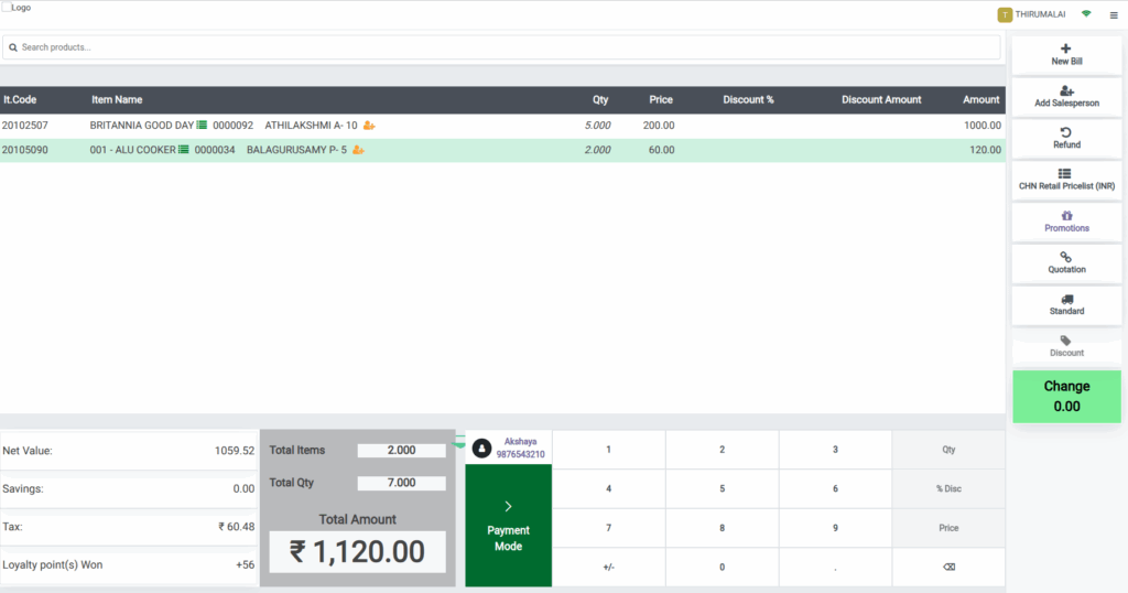 Odoo POS Salesperson with points