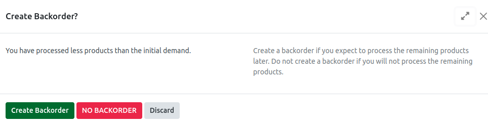 Odoo Purchase Create BackOrder