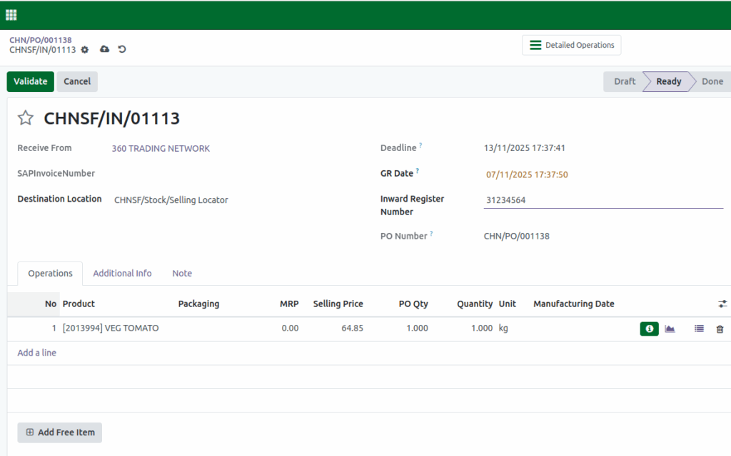 Odoo Purchase  GR Product Cost Based Pricing