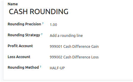 Odoo Invoicing Cash Roundings Cash Rounding Set Up