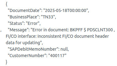 Odoo-B2C-error response