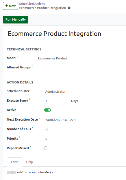 Odoo E Commerce Schedule