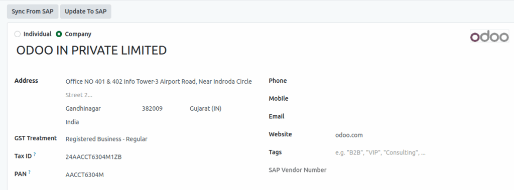 Odoo GST Integration