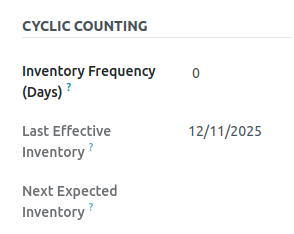Odoo Inventory Location Cyclic Counting