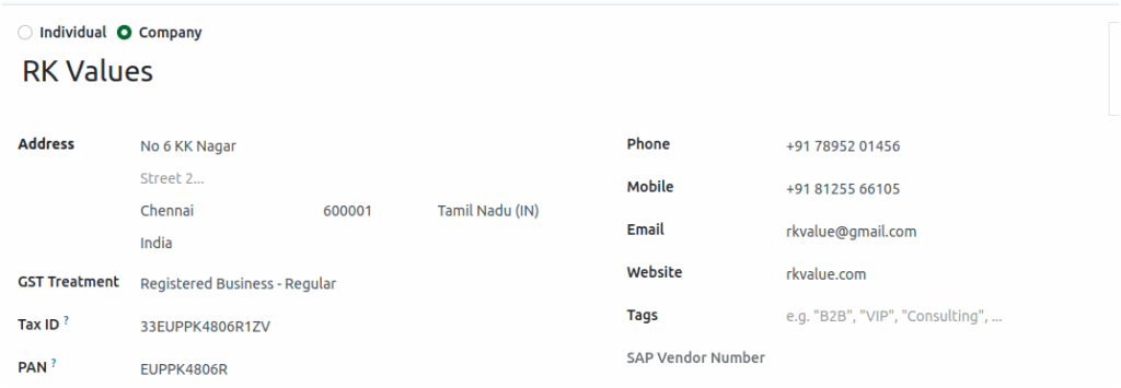 Odoo Inventory  Vendor-Details