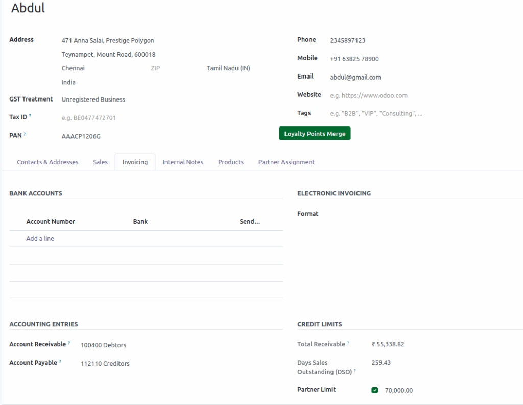 Odoo Point of Sales Credit Sale Customer Invoicing