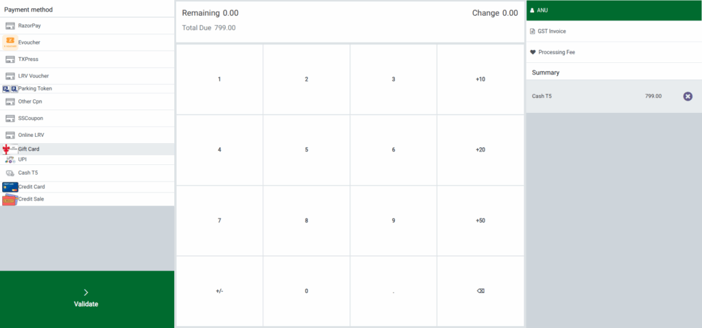 Odoo Point of Sales Customer Loyalty points Payment