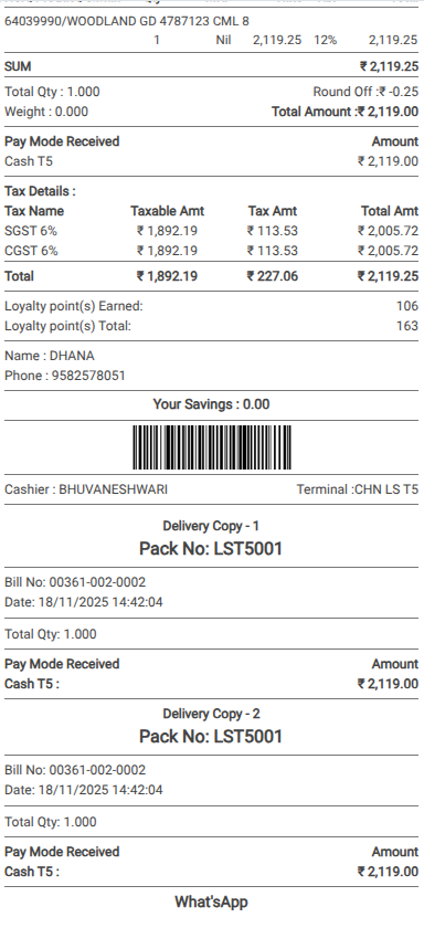 Odoo Point of Sales Order POS Cart OrderType Bill Receipt