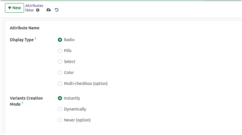 Inventory Product Attribute 