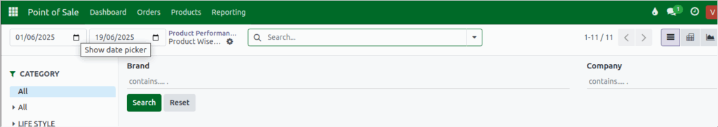Odoo Productwisesales Quick