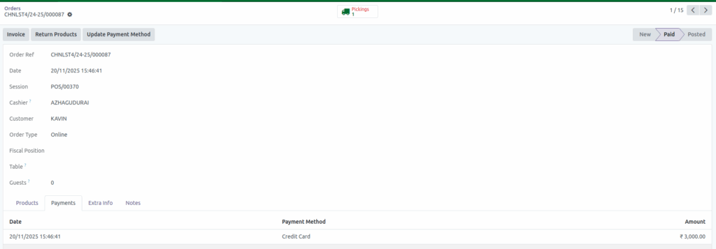 Odoo payment update method-confirmation