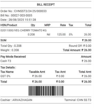 Odoo weighingscale BILL