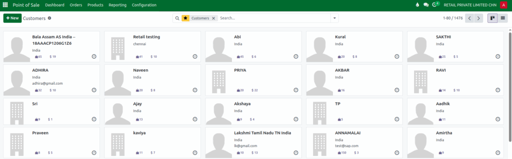 Odoo Customer Master Favorites