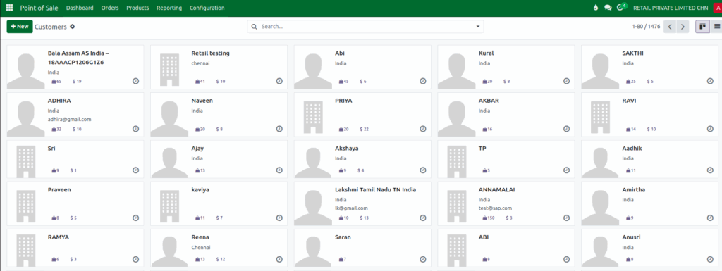Odoo Customer Master Navigation