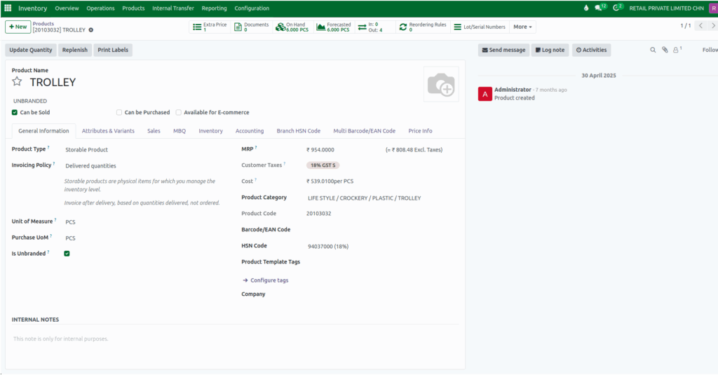 Odoo Inventory Invoicing Policy