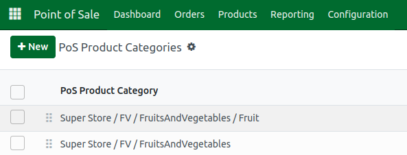 Odoo POS Categories Create