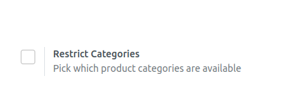 Odoo POS Categories enable