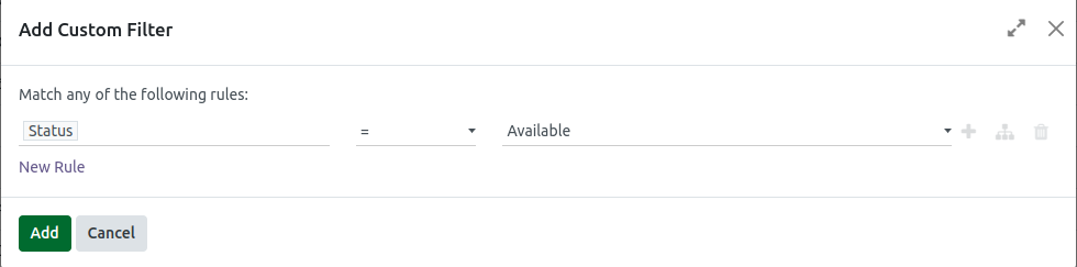 Odoo Stock Take Customfilters
