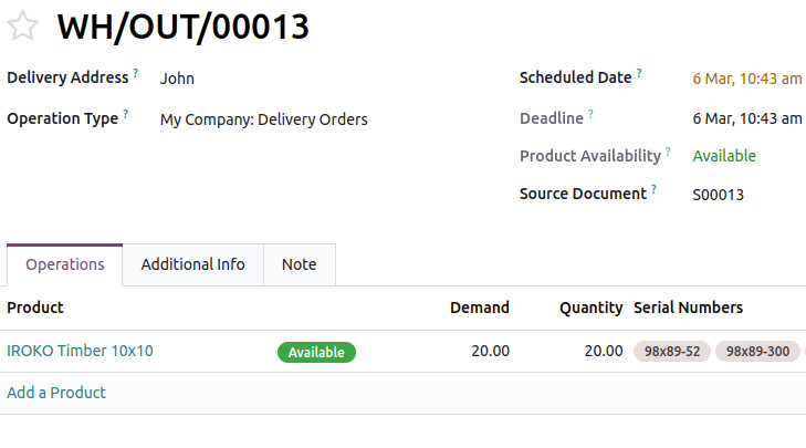 Odoo Timber Retail ERP - Delivery Order
